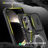 Dual Layer MagSafe Case with Rotating Stand and Privacy Camera Cover for Samsung Galaxy S25 - Black