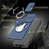 Dual Layer MagSafe Case with Rotating Stand and Privacy Camera Cover for Samsung Galaxy S25 - Blue