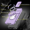 Dual Layer MagSafe Case with Rotating Stand and Privacy Camera Cover for Samsung Galaxy S25 - Purple