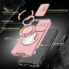 Dual Layer MagSafe Case with Rotating Stand and Privacy Camera Cover for Samsung Galaxy S25 - Pink