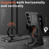 Military Grade MagSafe Hybrid Case with Kickstand Ring Holder for Samsung Galaxy S25 Plus - Black