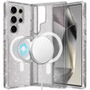 Crystal Glitter Fusion Case with MagSafe Magnetic Ring for Samsung Galaxy S25 Ultra - Smoke