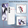 Crystal Glitter Fusion Case with MagSafe Magnetic Ring for Samsung Galaxy S25 - Clear