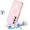 Crystal Glitter Fusion Case with MagSafe Magnetic Ring for Samsung Galaxy S25 - Pink