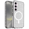 Crystal Glitter Fusion Case with MagSafe Magnetic Ring for Samsung Galaxy S25 - Smoke