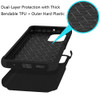 Shockproof Air Cushion Hybrid Case for Motorola Moto G 2025 - Black