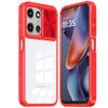 HD Transparent Case with Camera Privacy Cover for Motorola Moto G 2025 - Red