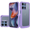 Military Grade Tough Shield Snap-on Transparent Case for Motorola Moto G 2025 - Purple
