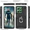 Military Grade Hybrid Case with Ring Grip for Motorola Moto G 2025 - Black