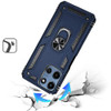 Military Grade Hybrid Case with Ring Grip for Motorola Moto G 2025 - Blue