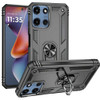 Military Grade Hybrid Case with Ring Grip for Motorola Moto G 2025 - Grey