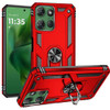 Military Grade Hybrid Case with Ring Grip for Motorola Moto G Power 2025 - Red