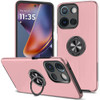 Military Grade 360 Rotating Ring Grip Hybrid Case for Motorola Moto G 2025 - Rose Gold