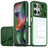 HD Transparent Case with Camera Privacy Cover for Motorola Moto G 2025 - Green