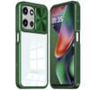 HD Transparent Case with Camera Privacy Cover for Motorola Moto G 2025 - Green