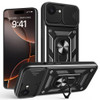 Superior Series Hybrid Case with Ring Grip and Camera Lens Cover for iPhone 16e - Black