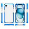 Transparent Protective Bumper Case for iPhone 16e - Blue