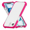 Transparent Protective Bumper Case for iPhone 16e - Hot Pink