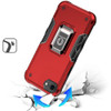 Military Grade Shockproof Hybrid Armor Case with Ring Grip for iPhone 16e - Red