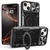 Superior Series Hybrid Case with MagSafe Ring Stand and Camera Lens Cover for iPhone 16e - Black