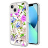 Shockproof Fusion Shield Tough Snap-on Case with Ring Grip for iPhone 16e - Flower