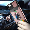 Military Grade All-In-One Ring Stand Card Case for iPhone 16e - Rose Gold