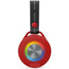 Nautica S20 Portable Bluetooth Wireless Speaker with Dynamic Led Lights - Red Black