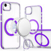 Clarity Collection MagSafe Case with Camera Ring Stand for iPhone 16e - Purple
