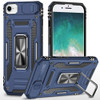 Military Grade Ring Holder Case with Camera Lens Cover for iPhone 16e - Blue