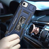 Military Grade Ring Holder Case with Camera Lens Cover for iPhone 16e - Blue