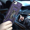 Military Grade Ring Holder Case with Camera Lens Cover for iPhone 16e - Purple