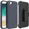 Military Grade Noble Hybrid Armor Case with Belt Clip Holster for iPhone 16e - Blue