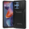 Combat Tough Series Hybrid Case with Camera Lens Cover for Motorola Moto G 2025 - Black