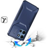 Combat Tough Series Hybrid Case with Camera Lens Cover for Motorola Moto G 2025 - Blue