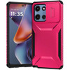 Combat Tough Series Hybrid Case with Camera Lens Cover for Motorola Moto G 2025 - Hot Pink