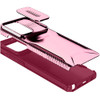 Combat Tough Series Hybrid Case with Camera Lens Cover for Motorola Moto G 2025 - Pink Burgundy
