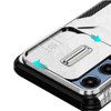 Combat Tough Series Hybrid Case with Camera Lens Cover for Motorola Moto G 2025 - Silver