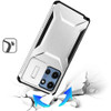 Combat Tough Series Hybrid Case with Camera Lens Cover for Motorola Moto G 2025 - Silver