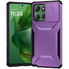 Combat Tough Series Hybrid Case with Camera Lens Cover for Motorola Moto G Power 2025 - Purple