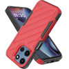 Military Grade Noble Hybrid Armor Case for Motorola Moto G 2025 - Red