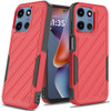 Military Grade Noble Hybrid Armor Case for Motorola Moto G 2025 - Red