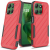 Military Grade Noble Hybrid Armor Case for Motorola Moto G Power 2025 - Red