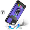 Military Grade All-In-One Ring Stand Card Case for iPhone 16e - Purple