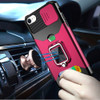 Military Grade All-In-One Ring Stand Card Case for iPhone 16e - Hot Pink