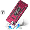 Military Grade Ring Holder Case with Camera Lens Cover for iPhone 16e - Hot Pink