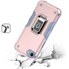 Military Grade Shockproof Hybrid Armor Case with Ring Grip for iPhone 16e - Rose Gold