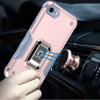 Military Grade Shockproof Hybrid Armor Case with Ring Grip for iPhone 16e - Rose Gold