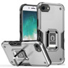 Military Grade Shockproof Hybrid Armor Case with Ring Grip for iPhone 16e - Silver