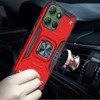 Military Grade Robust Series Dual Layer Hybrid Case with Ring Grip for Motorola Moto G Power 2025 - Red