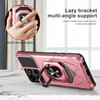 Military Grade Robotic Series Hybrid Case with Ring Grip for Motorola Moto G 2025 - Rose Gold